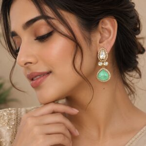 Zivara Emerald Teardrop Earrings