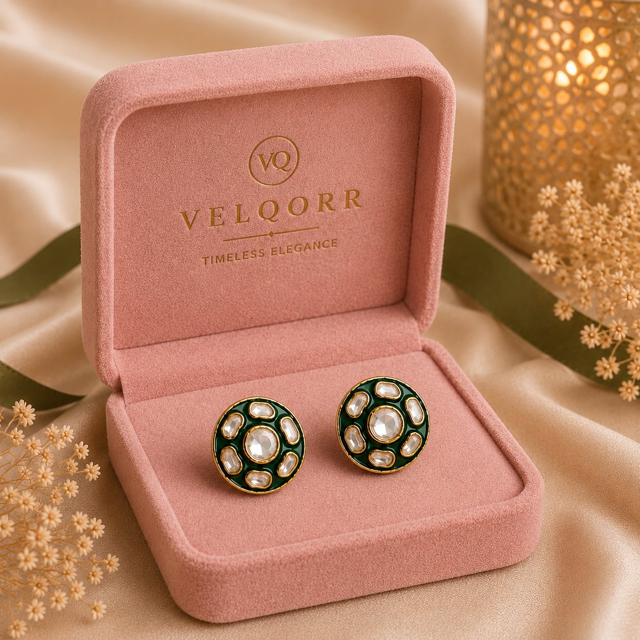 celine-green-meenakari-polki-stud-earrings