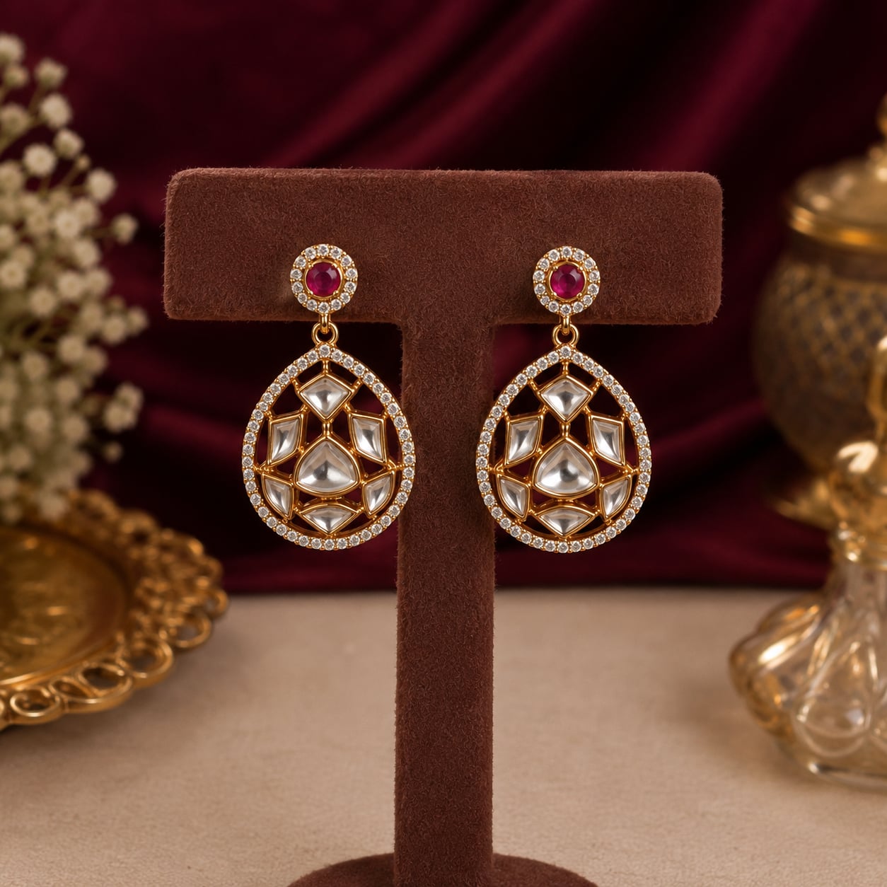 roselle-ruby-geometric-drop-earrings