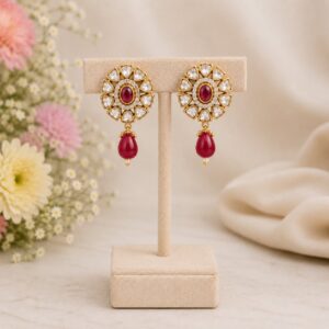 Seraphina Ruby Bloom Drop Earrings